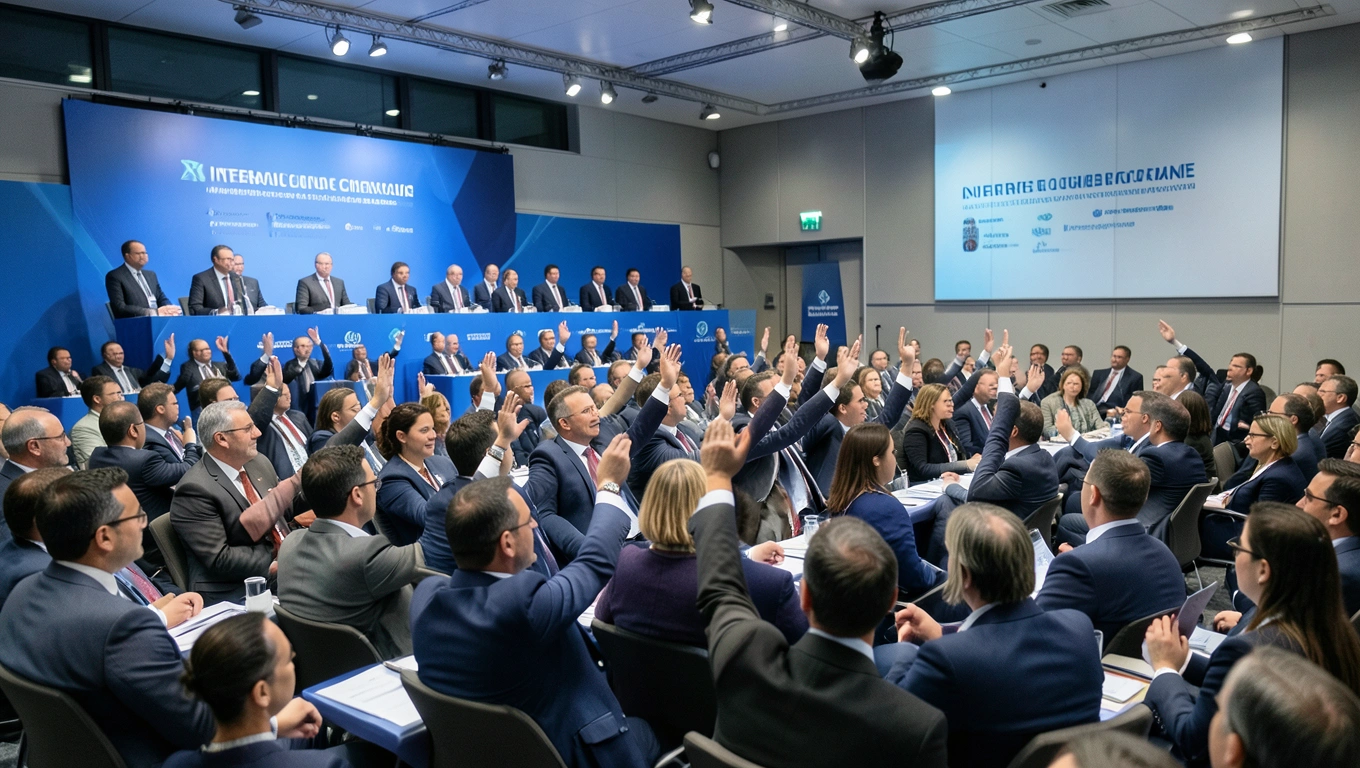 International climate conference with diverse delegates