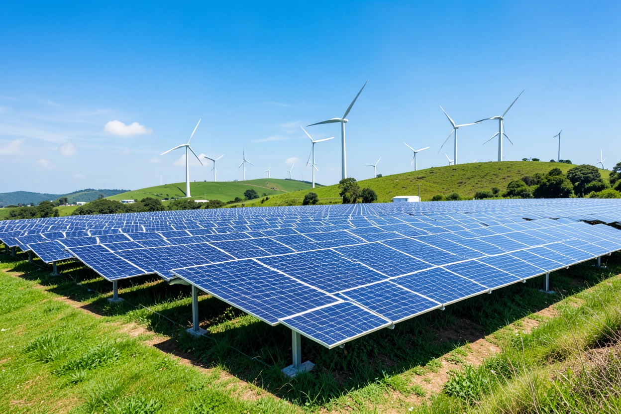 Renewable energy solar and wind infrastructure